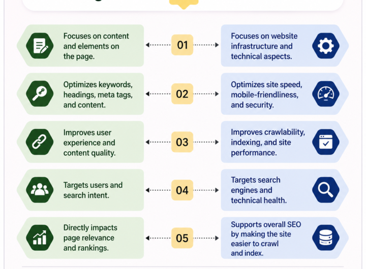 on page vs technical seo