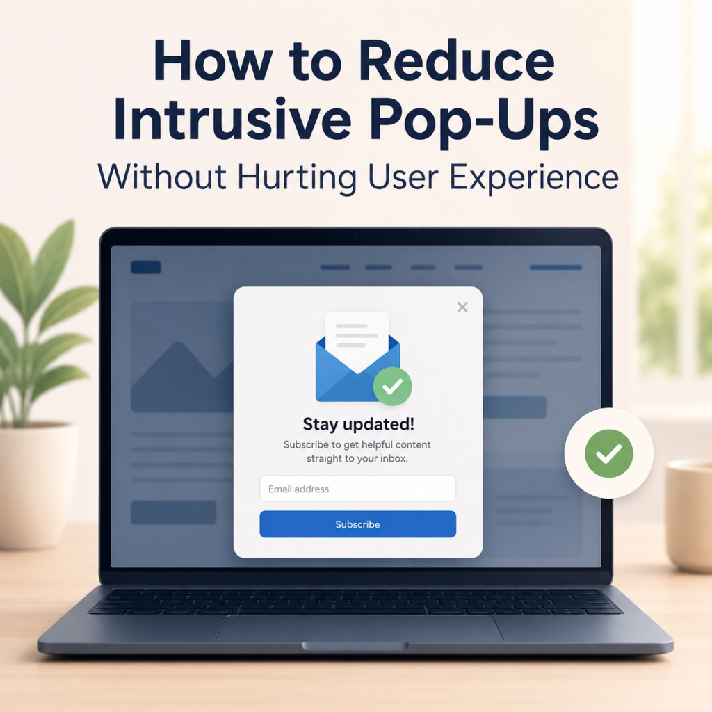 How to Reduce Intrusive Pop-Ups Without Hurting User Experience